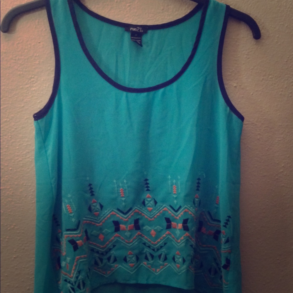 Size small crop top with Aztec print